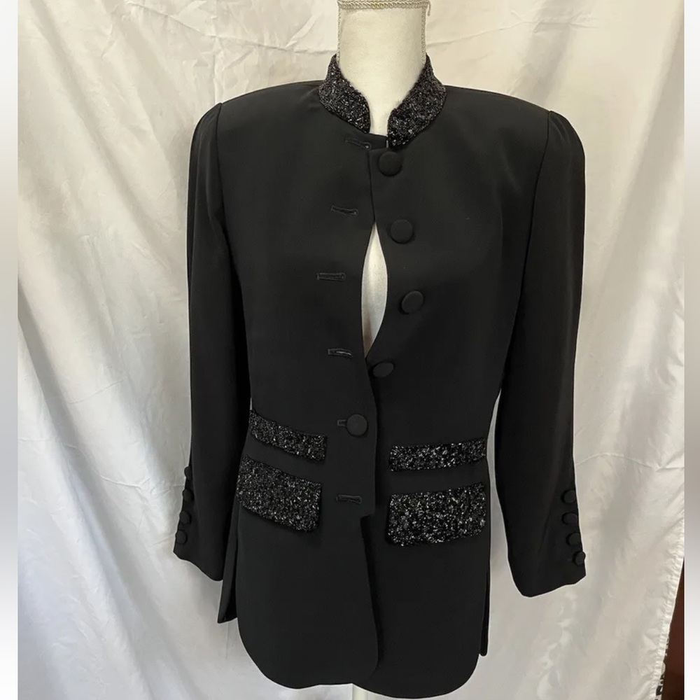 B’zar Sequined Black Women’s Blazer